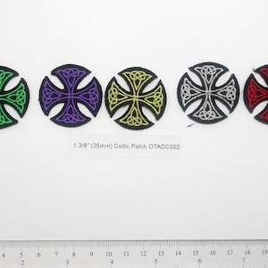 5 x Celtic Symbol Embroidered Iron On Patch Applique  Measures 1 3/8&quot; long x 1 3/8&quot; high approx