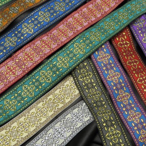 Jacquardband 1 1/2 "(38mm) Divinus *Farben* Preiswerte Meterware gewebte liturgische Bordüre Metallic