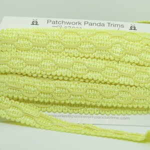Yellow Gimp Braid 3/4&quot; 19mm wide soft & pliable Rayon 6 yards
