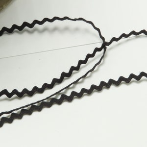 Mini Rick Rack Black 3/16&quot; wide Doll Trim braid 15 Yards