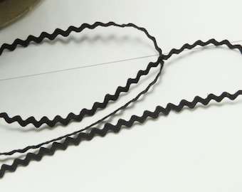 Mini Rick Rack Black 3/16 » de large Doll Trim tresse 15 Yards