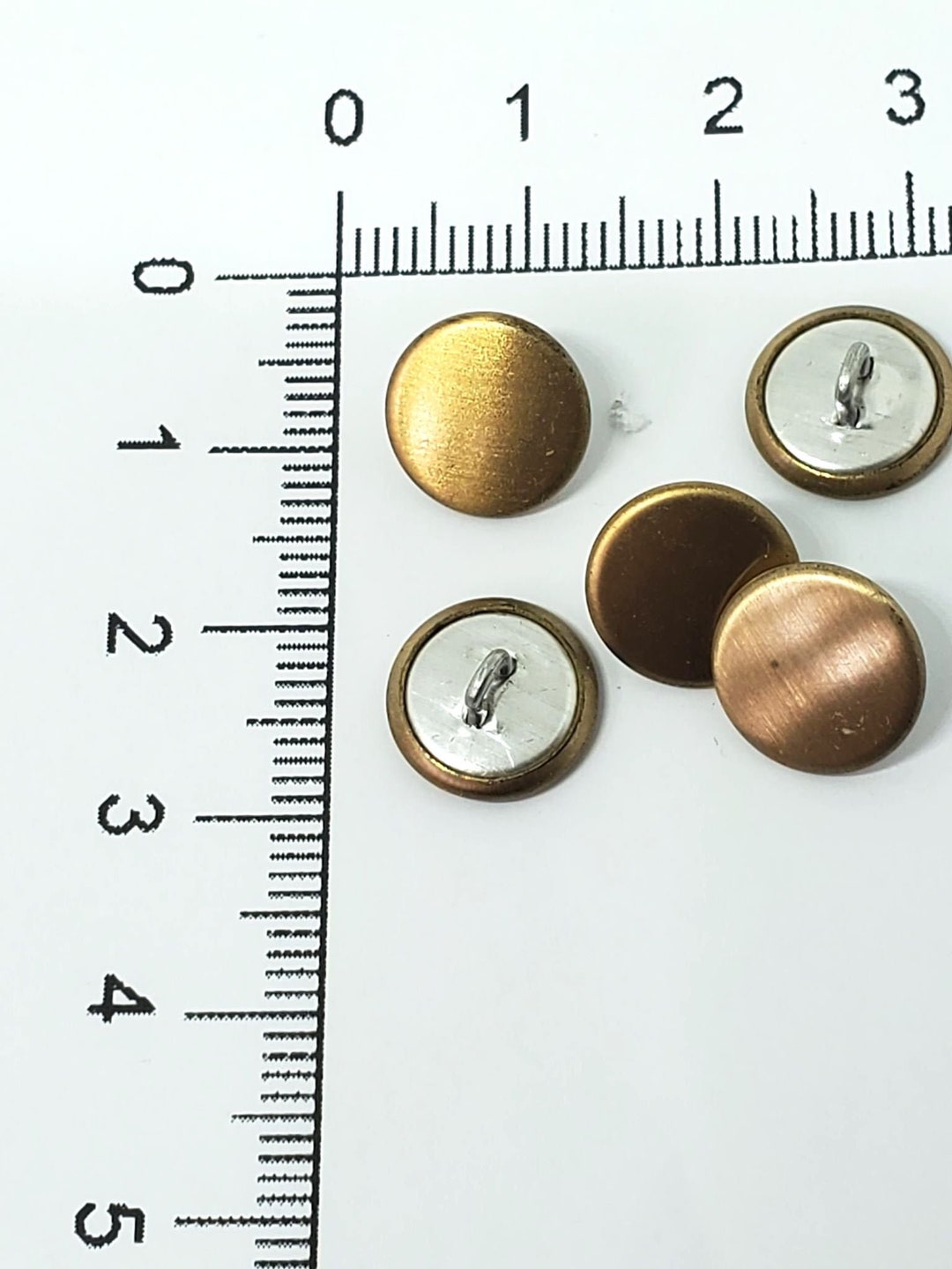 5 X Metal Buttons 9mm Shank With Brushed Bronze Finish - Etsy