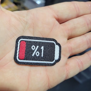 Parche termoadhesivo para teléfono celular con batería baja