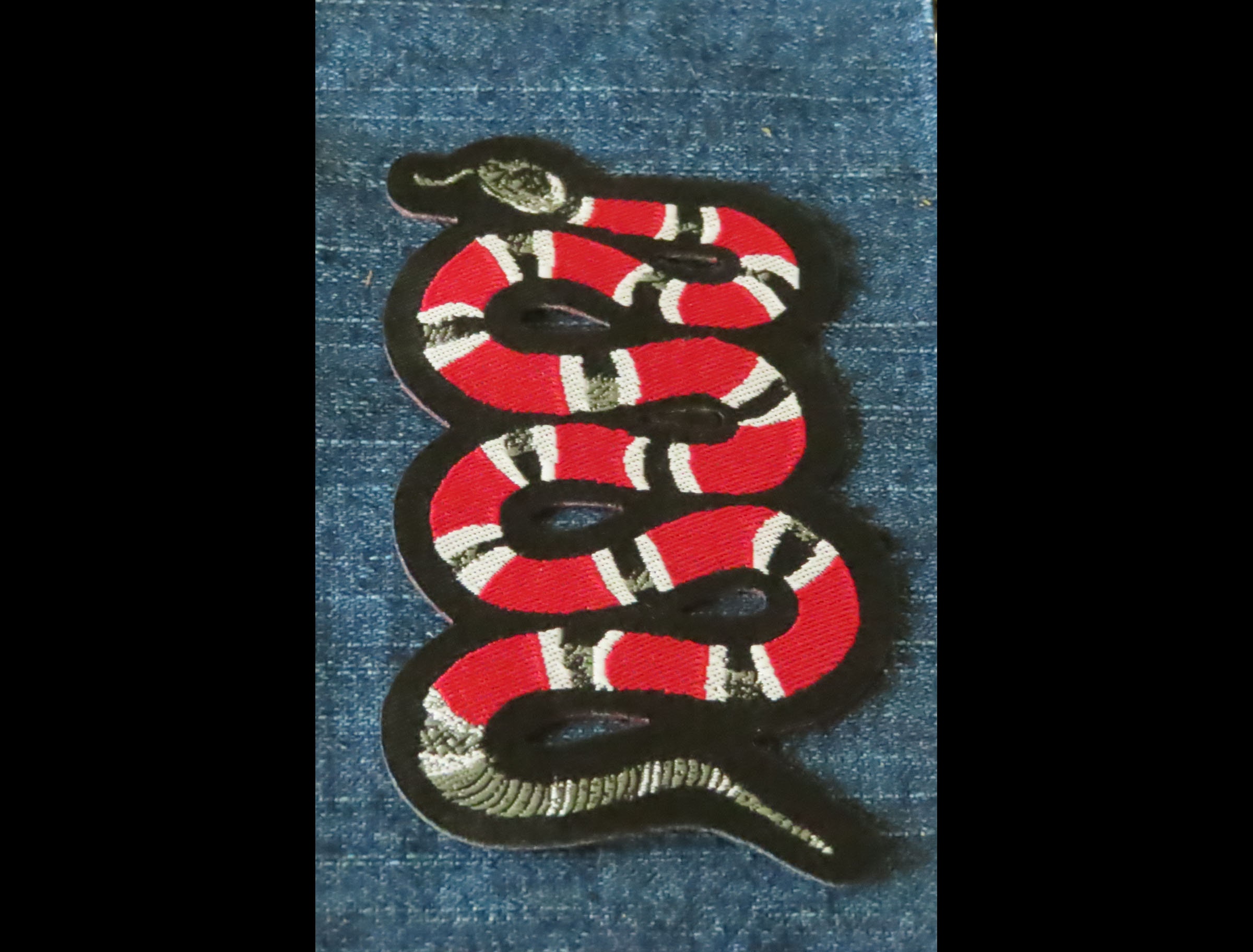Coral Snake Iron On Woven Patch Applique Etsy 日本