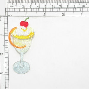 Broderad stryk-på-applikation med glassglass