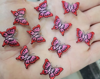 Butterfly Hair Clip Set - Metallic Silver, Black & Pink bundle vintage 90 main image 3