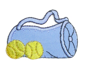 Toppa sportiva termoadesiva con applicazione per borsa da tennis blu