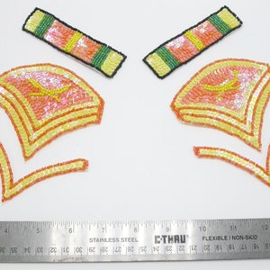 Military Insignia Party Costume Arm Band Appliques - 6 piece set