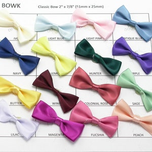 Bow Tie Satin Ribbon 2&quot; x 7/8&quot; (51mm x 22mm) *Colors* 12 Pack