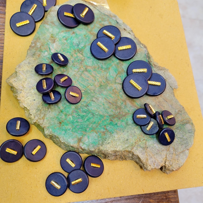 Navy Gold Button Navy & Gold Buttons JHB Imperial Range 3 Sizes Available - Etsy