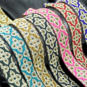 Fita Jacquard 1" 25mm Valete Dourado 3 jardas ou mais