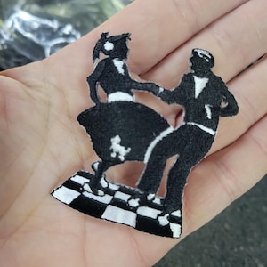 1950s Jive Tanzendes Paar Bügelbild (5x6cm)