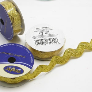 Ric Rac 3/4&quot; (19mm) Metallic Gold 3 x 9 ft Roll (total 9 yards)