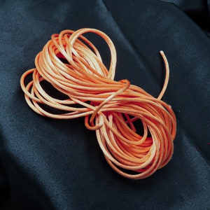 10 Yards - 2mm Satin Rattail Cord Rat Tail Jewelry Making Macramé Braid Apricot