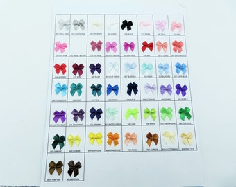 Ribbon Bows Polyester Satin 1&quot; (25mm) 100 Piece or 25 Piece Pack USA Seller New colors!