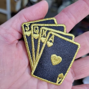 Royal Flush Patch Embroidered Iron On Patch Applique