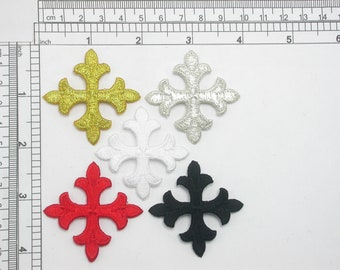 Iron On Patch Applique - Equal Latin Cross 1 7/8" (47.6mm) 2 pack & Up