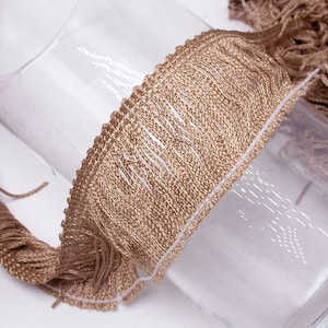 2" Fringe Chainette Tan US Made - Priced Per Yard