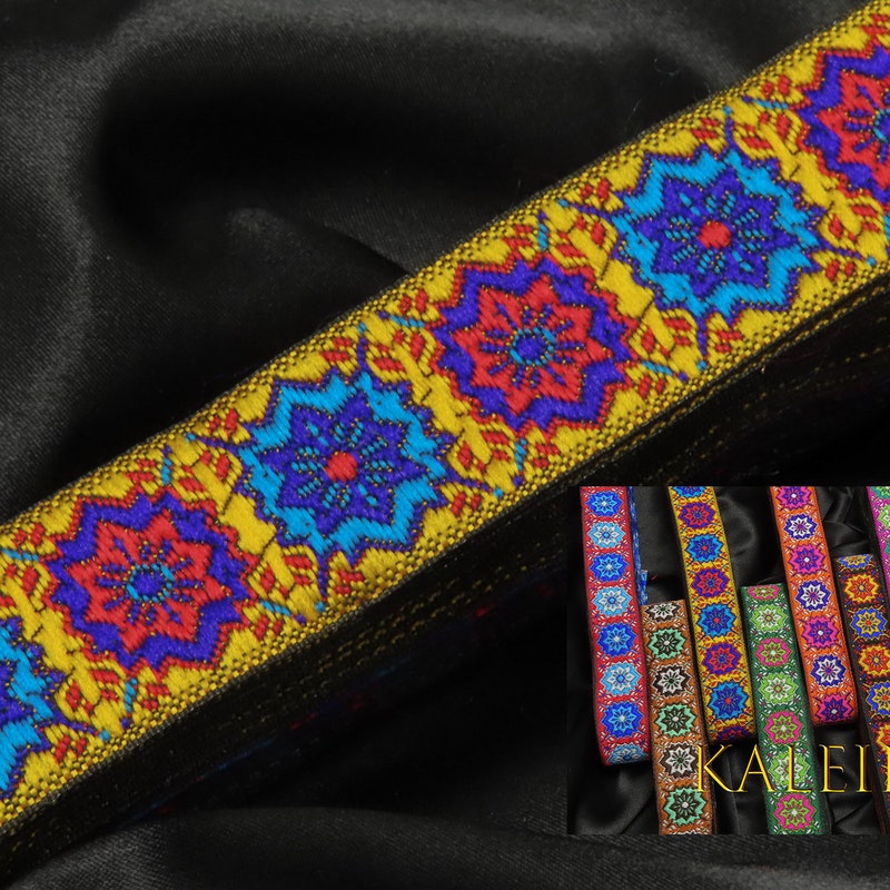 Black Red Jacquard Ribbon - Etsy