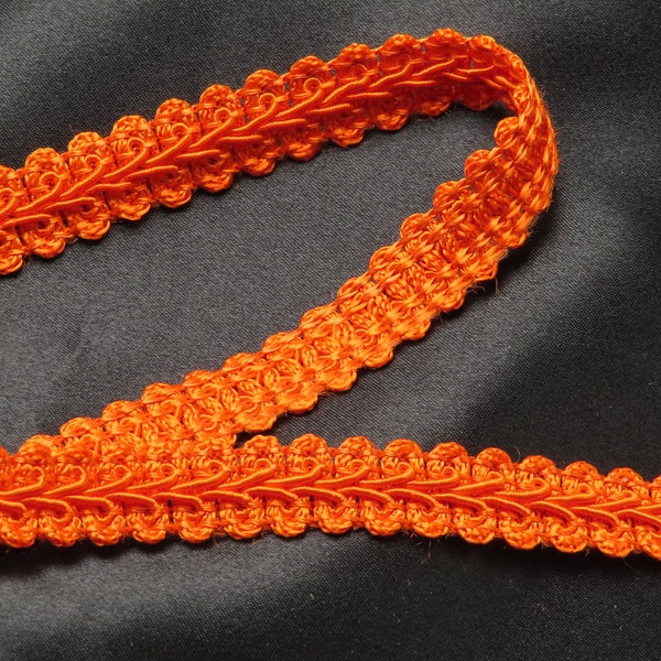 Gimp Braid 5/8" 16mm wide Orange - 1015 Gimp 3 Yards & Up Sewing upholstery trim crafts