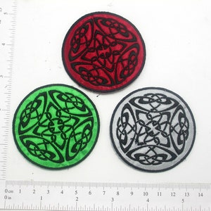 Celtic Round Patch  2 1/2&quot; high Iron On Patch Applique