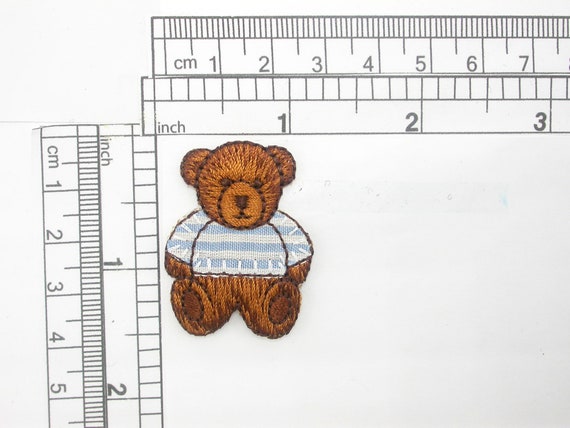 Bear in Striped Tee Iron on Patch Bear in Striped Tee Iron on Patch