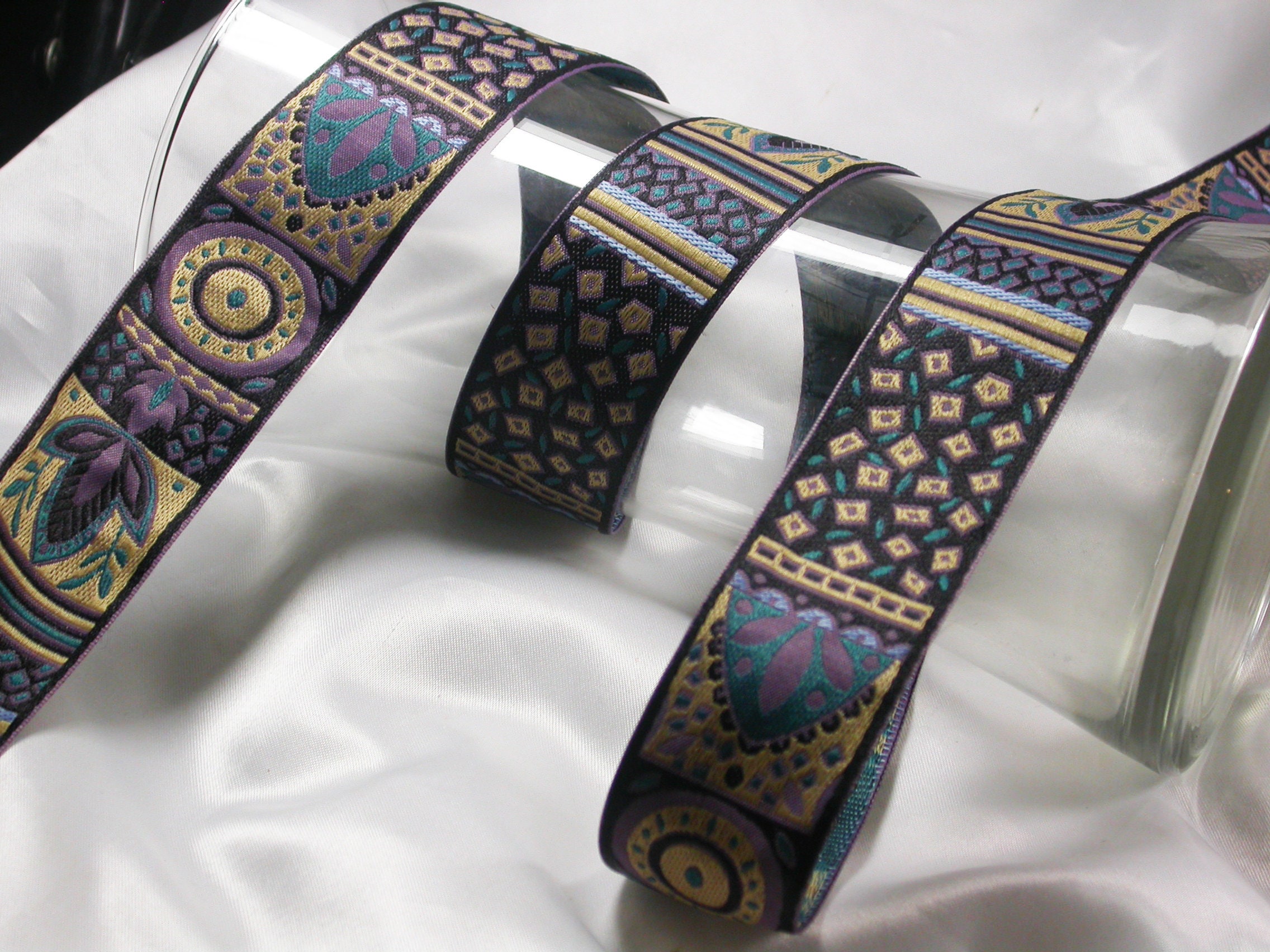 Natural Jacquard Silver Masson Deco Ribbon main image 1