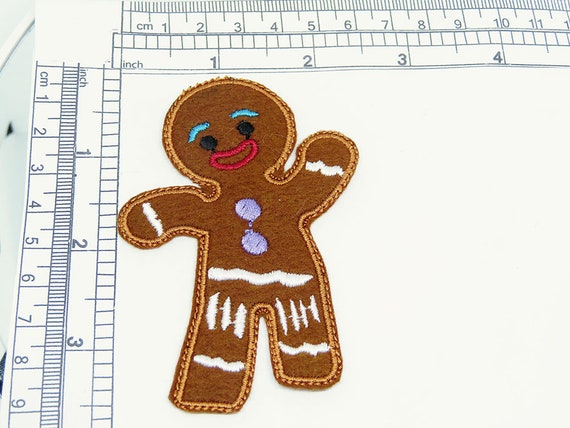 Gingerbread Man Mongo Iron on Patch Applique 3 5/8 X 2 | Etsy