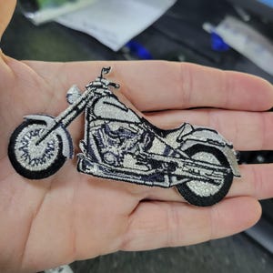 Naszywka motocyklowa haftowana, aplikacja do prasowania skierowana w lewo