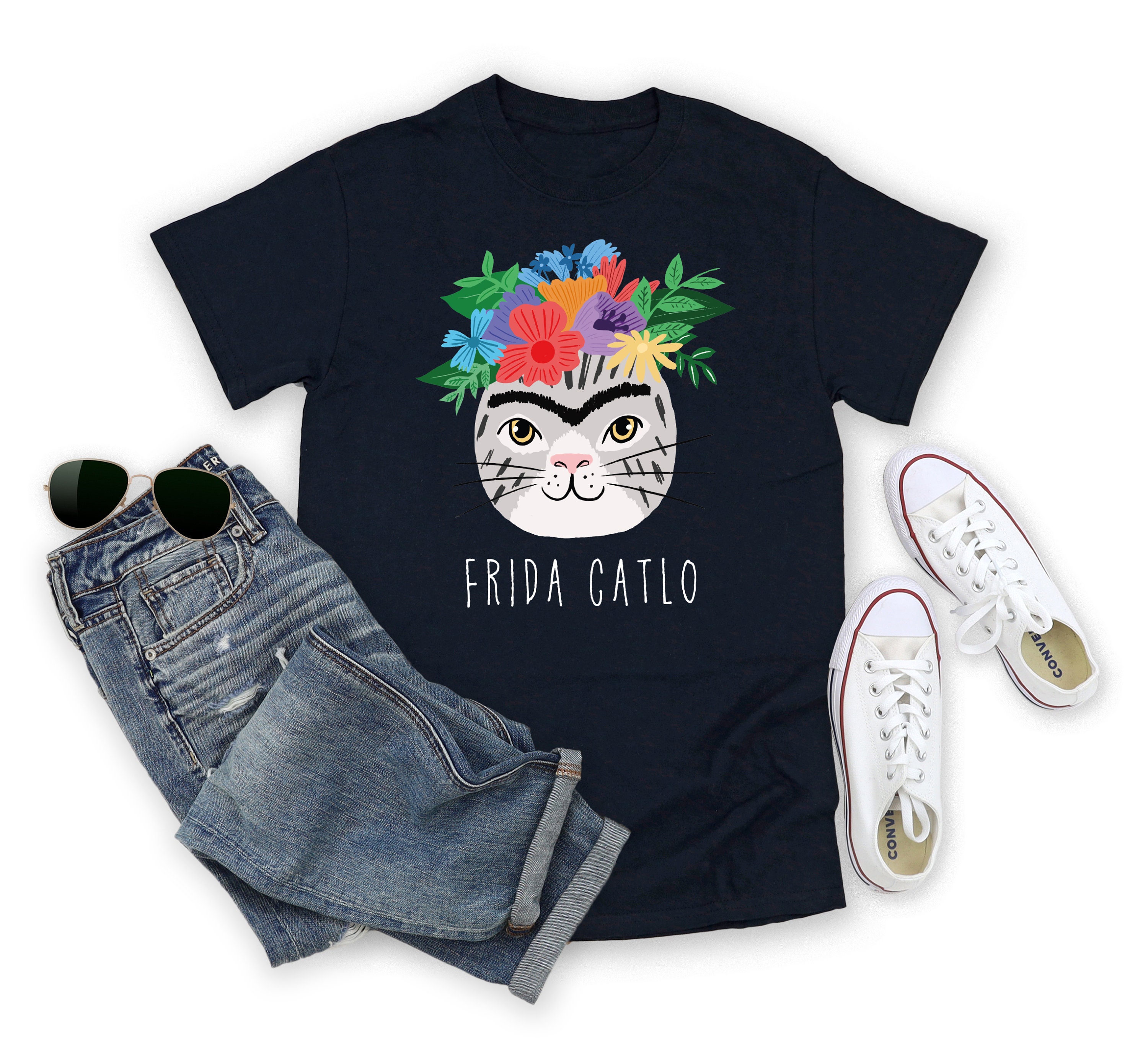 frida kahlo cat shirt