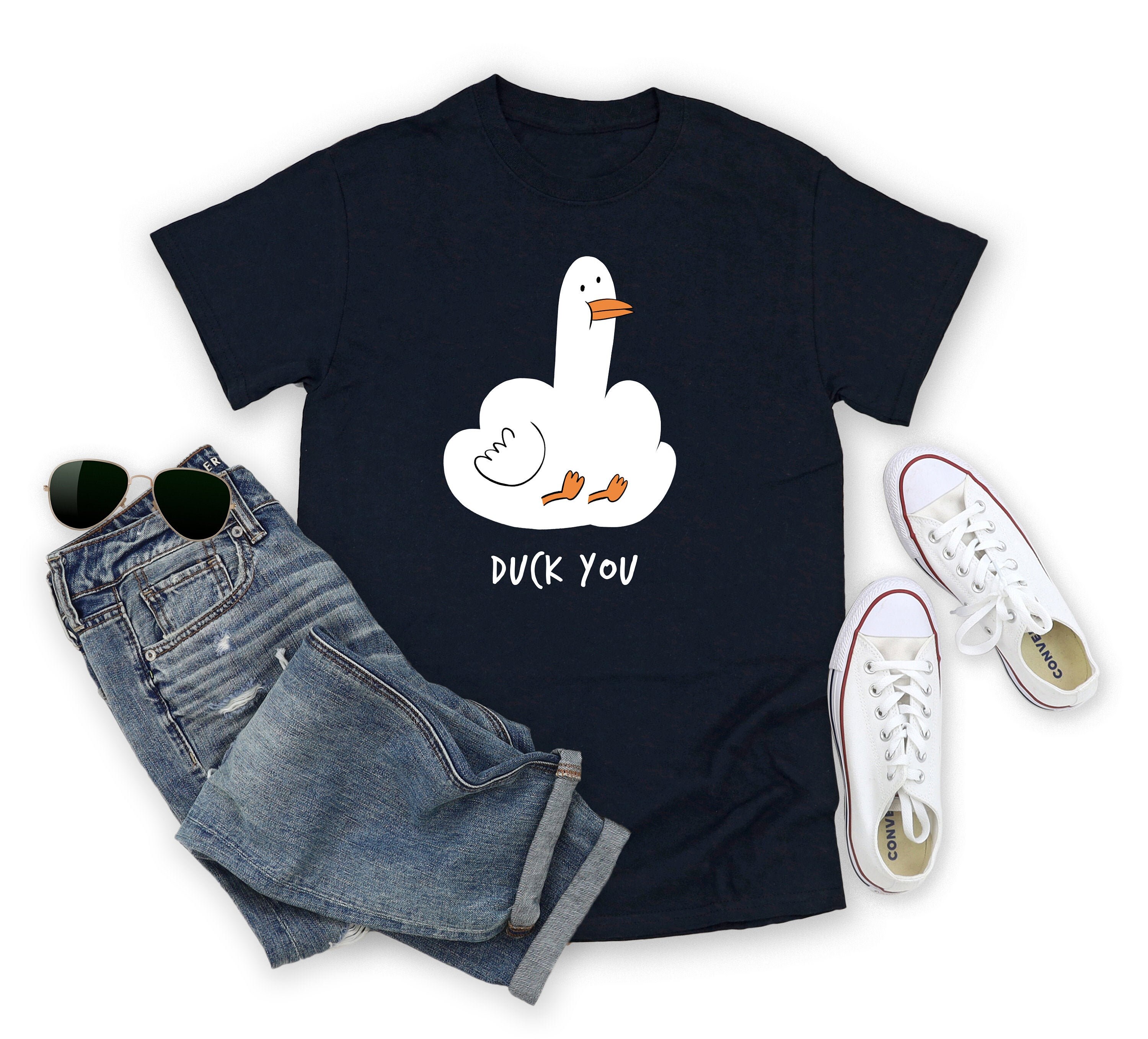  Duck you - duck you u ducking Duck - Funny Duck T-Shirt :  Clothing, Shoes & Jewelry