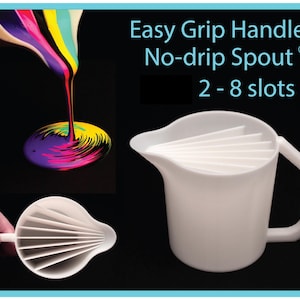 Acrylic Pour Split Cup with Handle, 2-8 Chambers, 4oz - 80oz