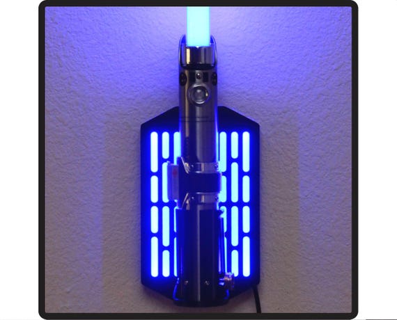 LED Lightsaber Wall Mount | Multicolor | Vertical | Fits all Lightsabers including Disney Savi's Workshop / Legacy - Vertical Display Stand