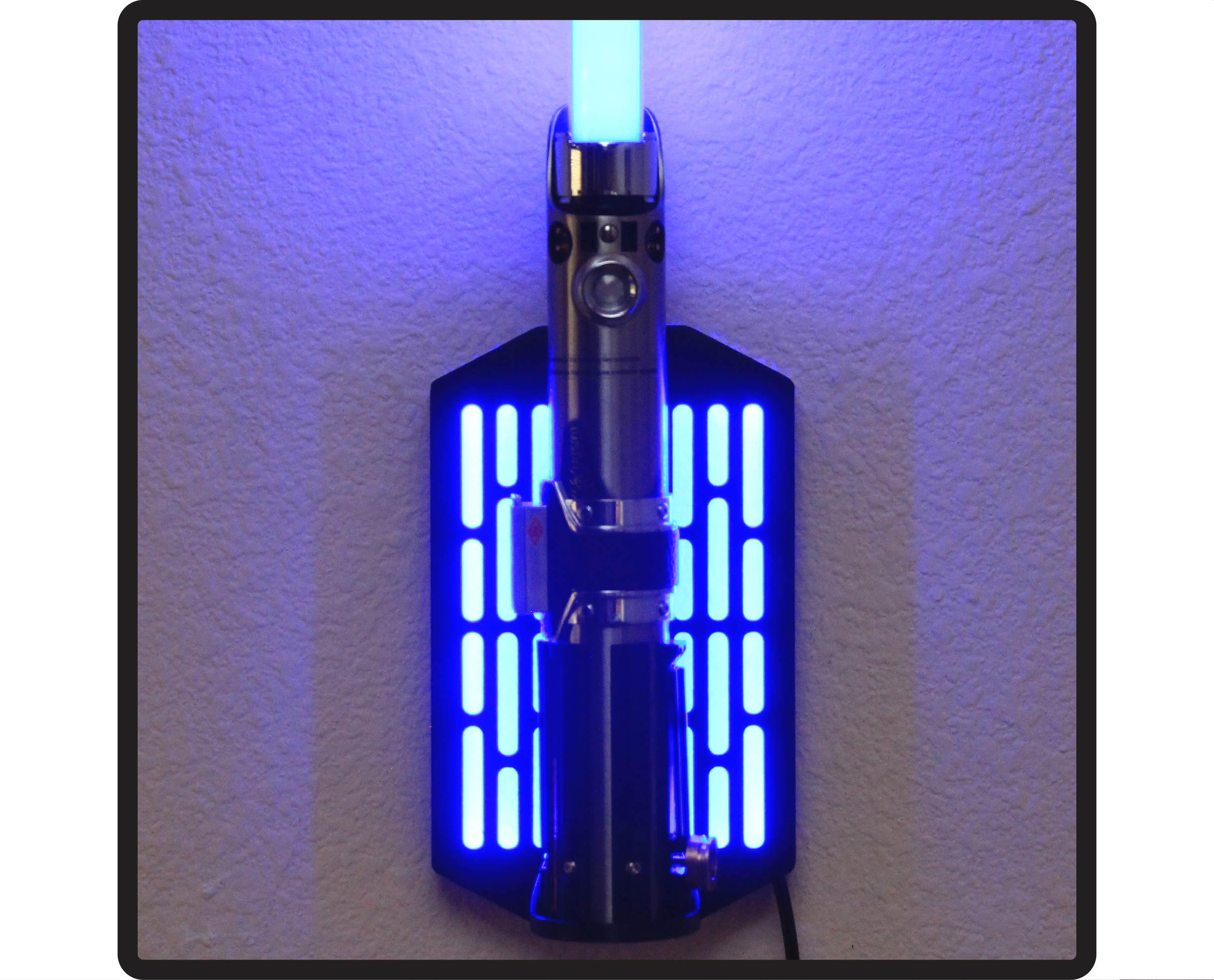 LED Lightsaber Wall Mount | Multicolor | Vertical | Fits all Lightsabers including Disney Savi's Workshop / Legacy - Vertical Display Stand