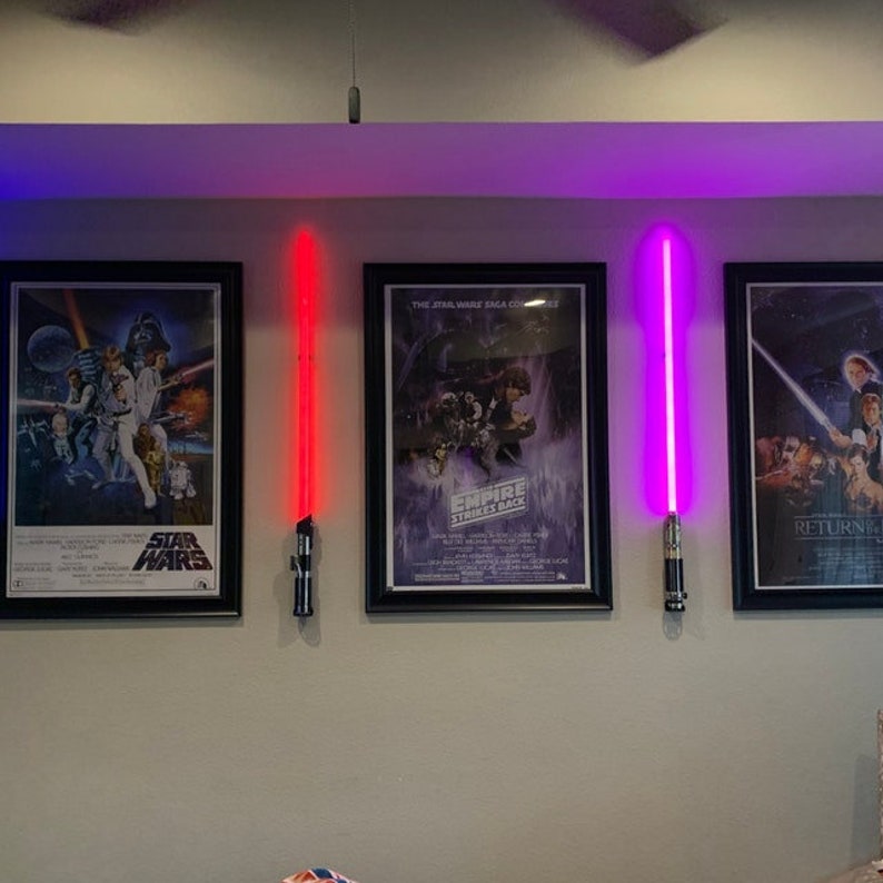 Lightsaber Wall Mount - Vertical Stand - Hilt with Blade image 7