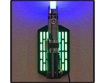 LED Lightsaber Wall Mount | Vertical Display for Savi's Workshop Lightsabers