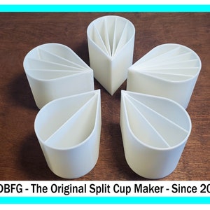Split Cup Set von 5 Bundle - 4oz / 6oz / 12oz / 18oz Acrylic Pour Set