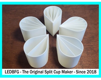 Split Cup Set of 5 Bundle - 4oz / 6oz / 12oz / 18oz Acrylic Pour Set