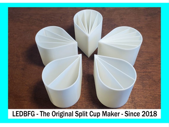 Split Cup Set of 5 Bundle - 4oz / 6oz / 12oz / 18oz Acrylic Pour Set
