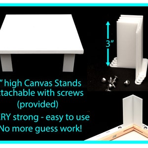 Canvas Stands for Acrylic Pouring 3 inches high Attachable , Acrylic Pouring Tools, Fluid Art Supplies Canvas Risers