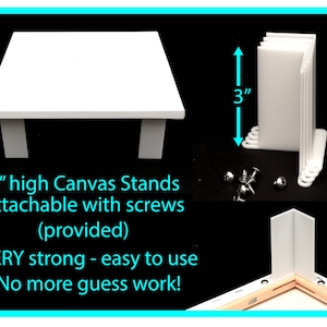 Canvas Stands for Acrylic Pouring 3 inches high Attachable , Acrylic Pouring Tools, Fluid Art Supplies Canvas Risers