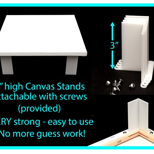 Tskcvy 12 Pcs Canvas Stands For Painting Paint Stand Mini Canvas Feet Risers Fluid Painting Supplies Acrylic Pouring Paint - View #3