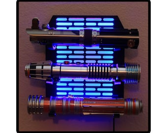Triple LED Lightsaber Wall Mount - Fits Savi's & Legacy Lightsabers