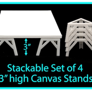 Canvas Stands for Acrylic Pouring 3 inches high, Acrylic Pouring Tools, Fluid Art Supplies Canvas Risers
