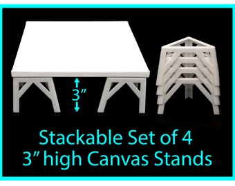 Canvas Stands for Acrylic Pouring 3 inches high, Acrylic Pouring Tools, Fluid Art Supplies Canvas Risers