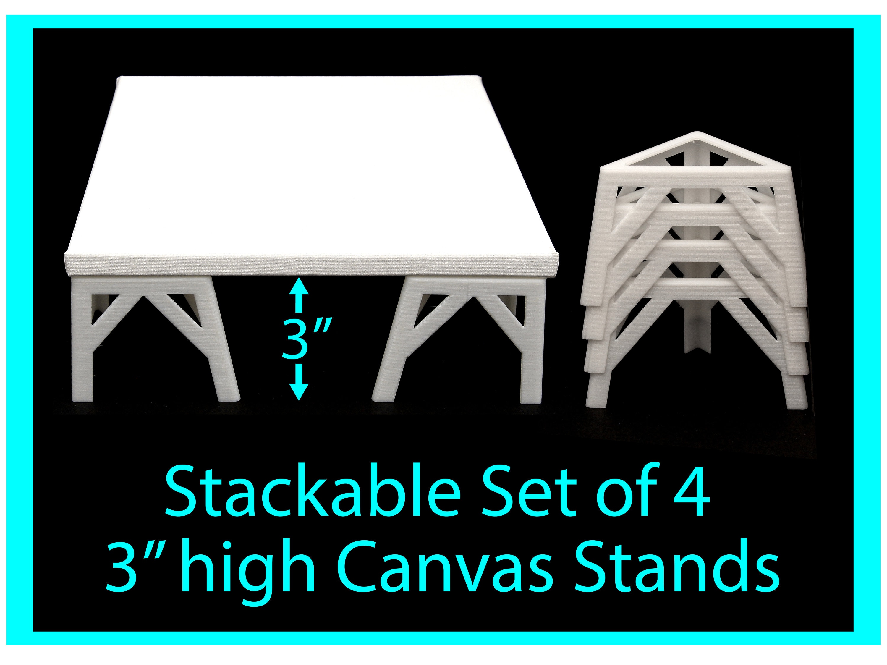 Canvas Stands for Acrylic Pouring 3 inches high, Acrylic Pouring Tools