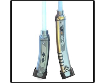 Ahsoka Lightsaber Hilt Mount with Blade Clips, Vertical Display