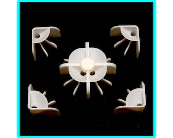 Corner Flower Pour Tool - Converts to 12 Petal Center - 3D Printed (4 Piece)