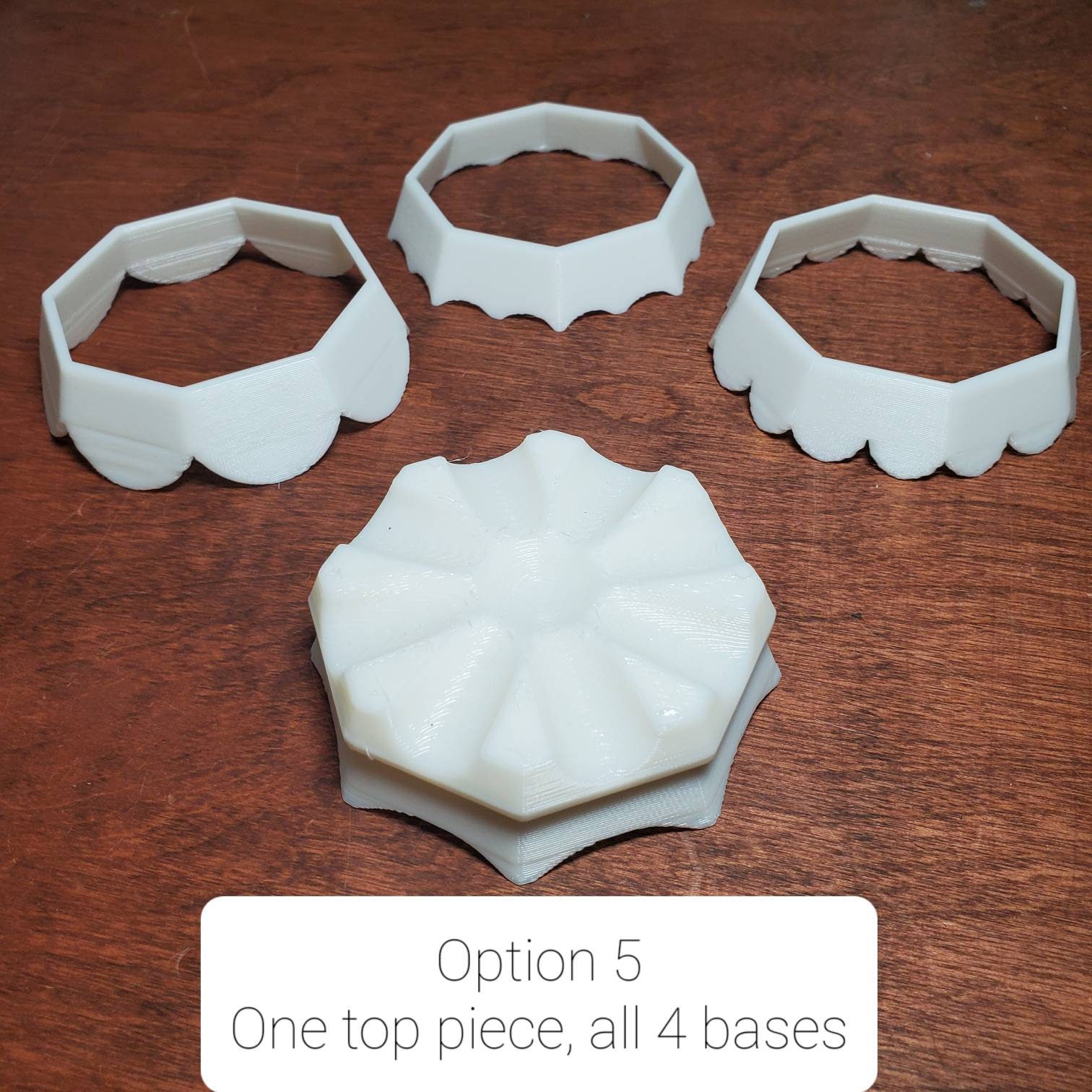 8 Petal Flower Pour Cup with optional interchangable bases Reverse