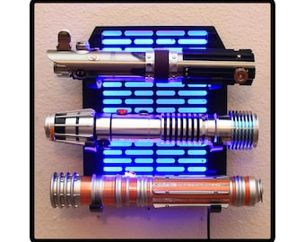 Triple LED Lightsaber Wall Mount – Galaxy's Edge Compatible